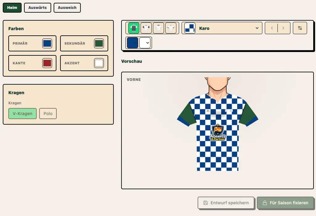 Trikot-Designer Vorschau